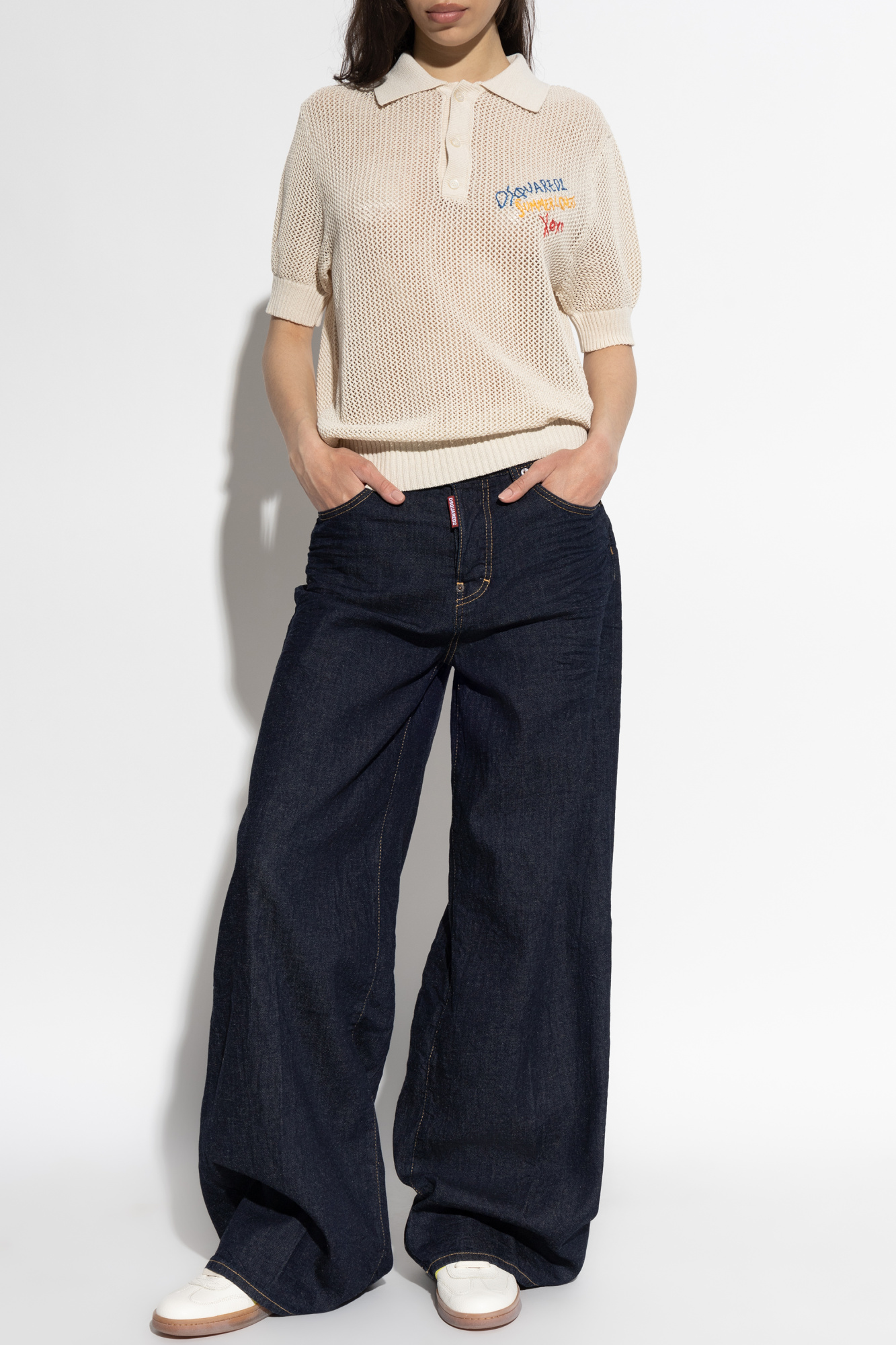 デニム・ジーパン Dsquared2 Dsquared2 Summer Lovers Traveller Jeans Navy blue Jeans 'Traveller' capsule 'Summer Lovers